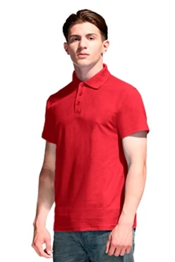 Поло Нэкст унисекс (Stan), однотонная красная