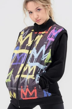 Жилет Холли из футера со стежкой унисекс, с частичной запечаткой "Kingdom"