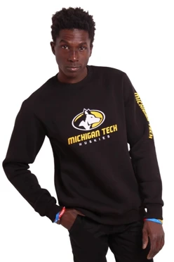 Свитшот Тревис из футера унисекс, однотонная "MICHIGAN TECH"