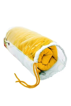 Плед Фантазия (в мешке из оксфорда и ПВХ) флисовый 155х170 см, однотонный желтый