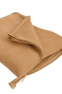 Плед Трансформер (плед-подушка) флисовый 155х170 см, однотонный бежевый