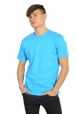 Футболка Классик унисекс (Stanсolor), однотонная голубая