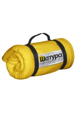 Плед Свиток (с ремешком и вставкой из оксфорда) флисовый 155х170 см, однотонный "Шатура"