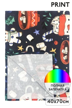 Полотенце вафельное 40х70 cм с печатью (Print)