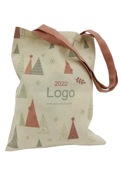 Сумка Эко Колор из двунитки 30х40 см, печать с двух сторон "Елочки"