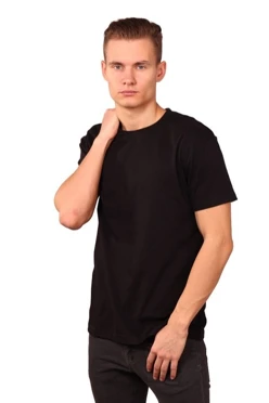 Футболка Классик унисекс (Stanсolor), однотонная чёрная