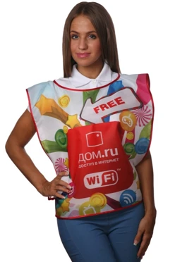 Накидка 50х55 см, с полной запечаткой "Дом.ru"