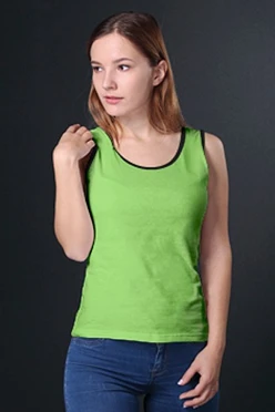 Майка Спорт женская, однотонная салатовая