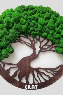 Панно "Дерево жизни" со мхом, 45х45 см