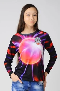 Лонгслив Гэлэкси Плюс женский из примы с полной запечаткой "Галактика"