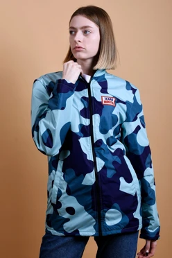 Куртка Бриз без капюшона на флисе унисекс, с полной запечаткой "Texas Hunter"