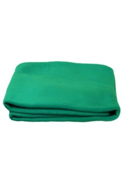 Плед Классик (в упаковке из спанбонда) флисовый 155х170 см, однотонный зеленый