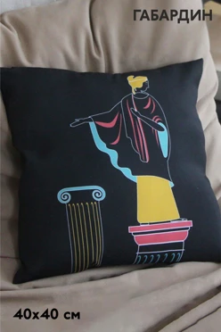 Подушка из габардина 40х40 см (холлофайбер), с полной запечаткой