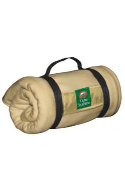 Плед Свиток (с ремешком и вставкой из оксфорда) флисовый 155х200 см, однотонный "Село Зеленое"