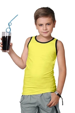 Майка Спорт детская, однотонная лимонная