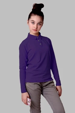 Лонгслив Декстер Плюс детский, однотонный фиолетовый