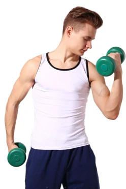 Майка Спорт унисекс, однотонная белая