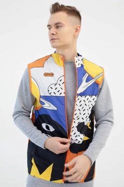 Жилет Брендон без подклада унисекс, с полной запечаткой