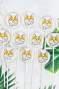 Леденец с логотипом с 1 стороны, 4 см