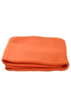 Плед Классик (в упаковке из спанбонда) флисовый 155х170 см, однотонный оранжевый