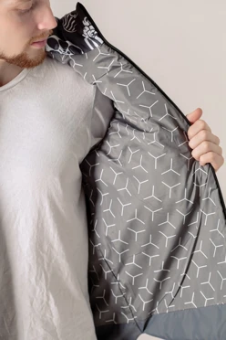 Жилет Бостон на синтепоне со стежкой унисекс, с полной запечаткой