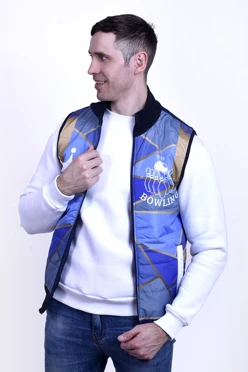 Жилет Холли из футера со стежкой унисекс, с частичной запечаткой "Bowling"