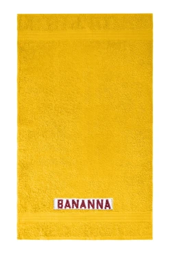 Полотенце махровое 50х90 см с вышивкой (Ituma), желтое