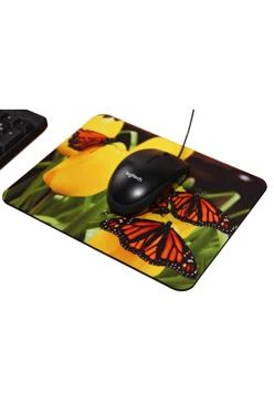 Коврик для мыши прямоугольный 3 мм, с полной запечаткой "Бабочки"