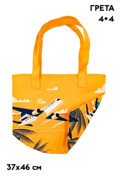Сумка Кэмп из греты 37х46 см, печать с двух сторон