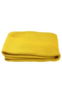 Плед Классик (в упаковке из спанбонда) флисовый 155х200 см, однотонный желтый