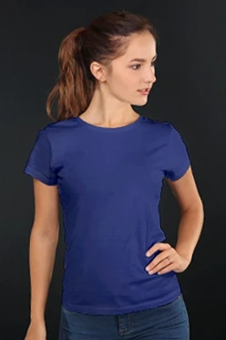 Футболка Степ женская, однотонная темно-синяя