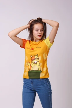 Футболка Спэйс женская из ложной сетки-230 с полной запечаткой