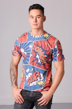 Футболка Ларри унисекс из кулирки хб с полной запечаткой