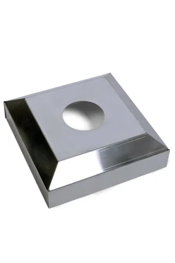 Крышка из нержавейки на основание уличного флагштока из нержавеющей стали