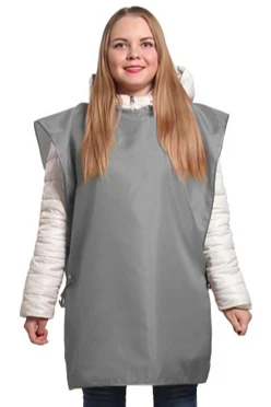 Накидка из шелка 60х80 см, однотонная серая