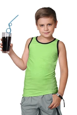 Майка Спорт детская, однотонная салатовая