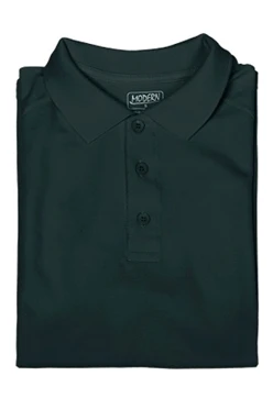 Поло Престиж унисекс (Modern), однотонная чёрно-синяя