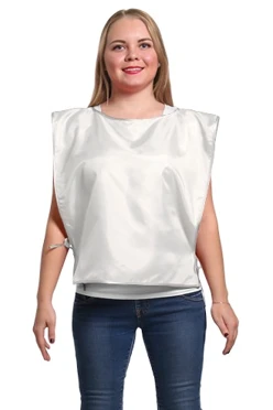 Накидка из шелка 50х55 см, однотонная белая