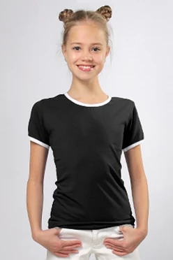 Футболка Атлетик детская, однотонная черная