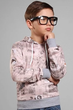 Худи Томми детский из футера с полной запечаткой "ABC"