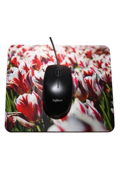 Коврик для мыши прямоугольный 3 мм, с полной запечаткой "Тюльпаны"