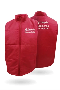 Жилет Портер на синтепоне со стежкой унисекс, с полной запечаткой "Артауйс"