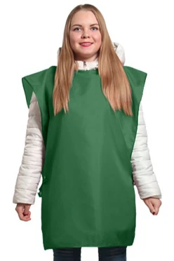 Накидка из шелка 60х80 см, однотонная темно-зеленая