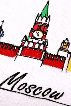 Полотенце махровое 50х90 см (Ituma), однотонное "Москва город"