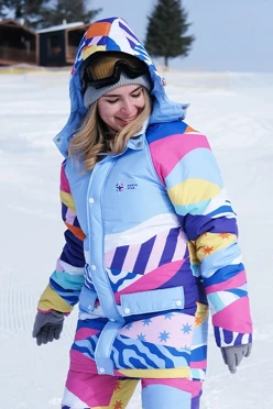 Куртка Вест с капюшоном на синтепоне унисекс, с полной запечаткой