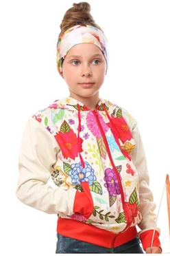 Балахон Ронни детский из адидаса с полной запечаткой "Floral"