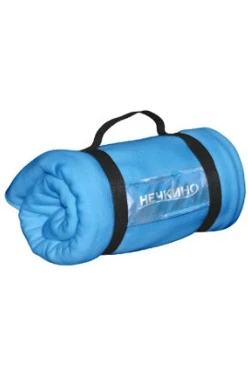 Плед Свиток (с ремешком и вставкой из оксфорда) флисовый 120х155 см, однотонный "Нечкино"