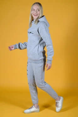 Спортивный костюм Лофт из футера женский, однотонный меланж