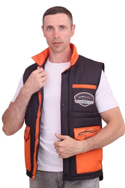 Жилет Хайк на синтепоне унисекс, с полной запечаткой