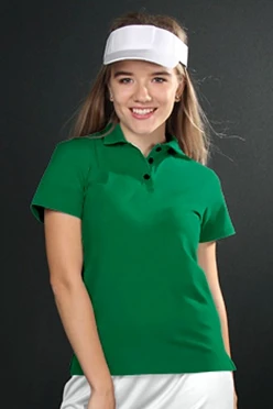 Поло Декстер женская, однотонная зелёная